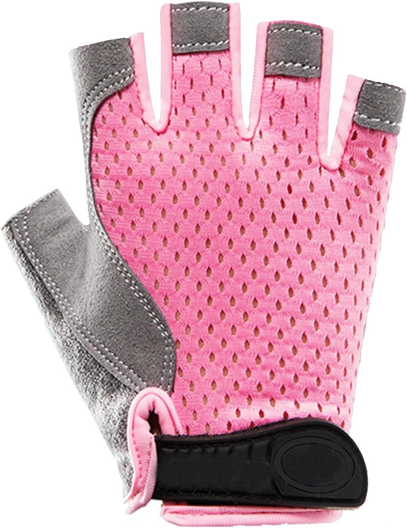 Clobeau Kids Bike Gloves Sport Half Finger Gloves Boys Girls Riding Cycling Gloves Fishing Gloves for Cycling Camping Outdoor Sports Workout Fingerless Gloves Motorcycle Mountain Gym for 5-12Years - Image 3